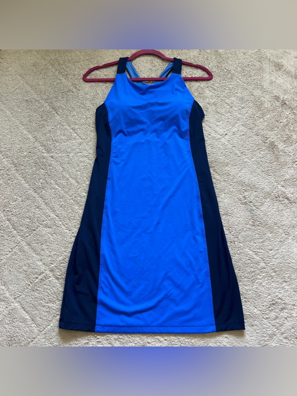Athleta‎ Coastline Swim Dress Racerback Sporty Athleisure Preppy Vacation Sz XS